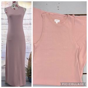 The Drop Women's Gabriela High-Neck Cut-In A-Line Side Slit Maxi Dress Size L